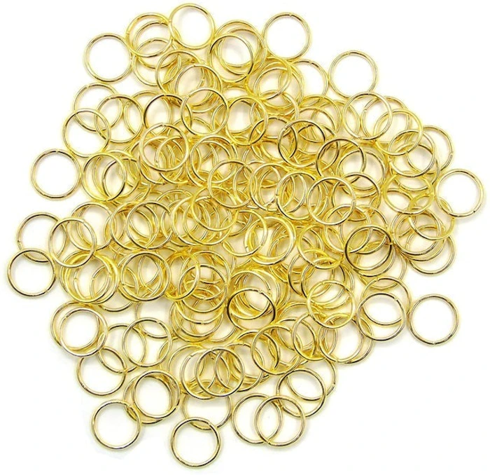 Grosun 10mm Gold Open Jump Rings Image 1