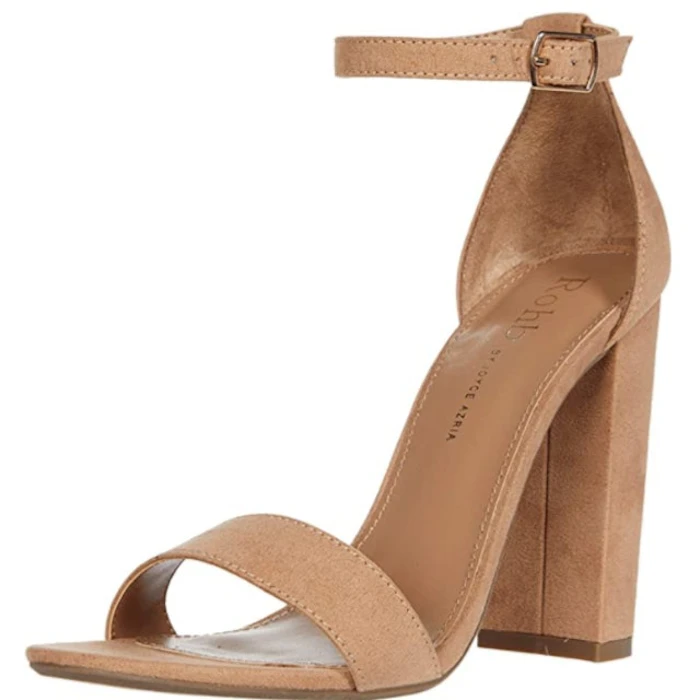 Rohb by Joyce Azria High Block & Stiletto Heel Ankle Strap Sandals Image 1