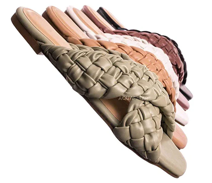 Aquapillar Thick Braided Woven Slides Image 1