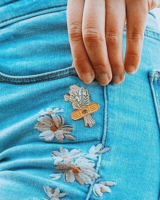 With Chelle Healing Enamel Pin Image 1