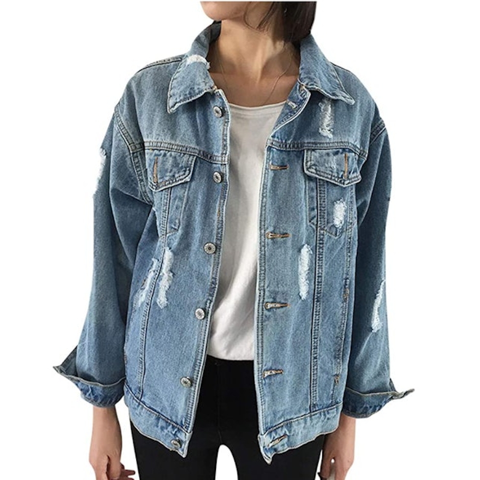JudyBridal Oversized Denim Jacket Image 1