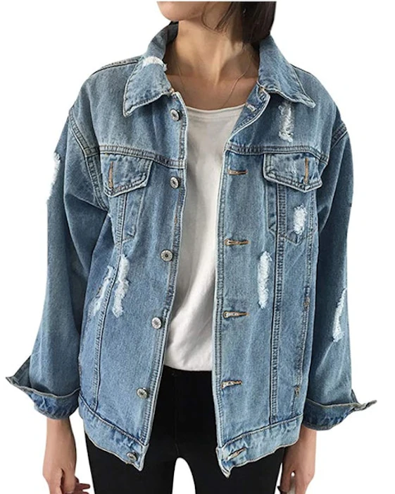 JudyBridal Oversized Denim Jacket Image 1