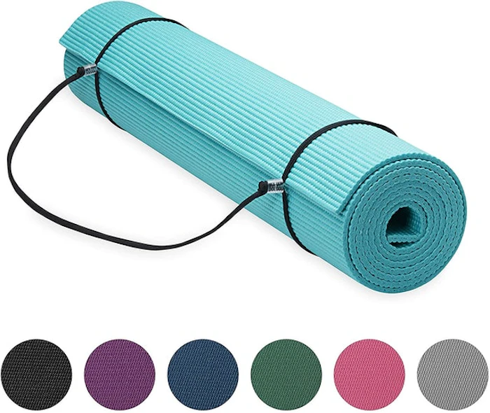 Gaiam Premium Yoga Mat with Yoga Mat Carrier Sling Image 1