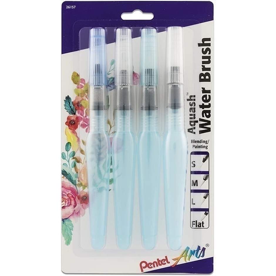 Pentel Aquash Water Brush Assorted Tips Image 1