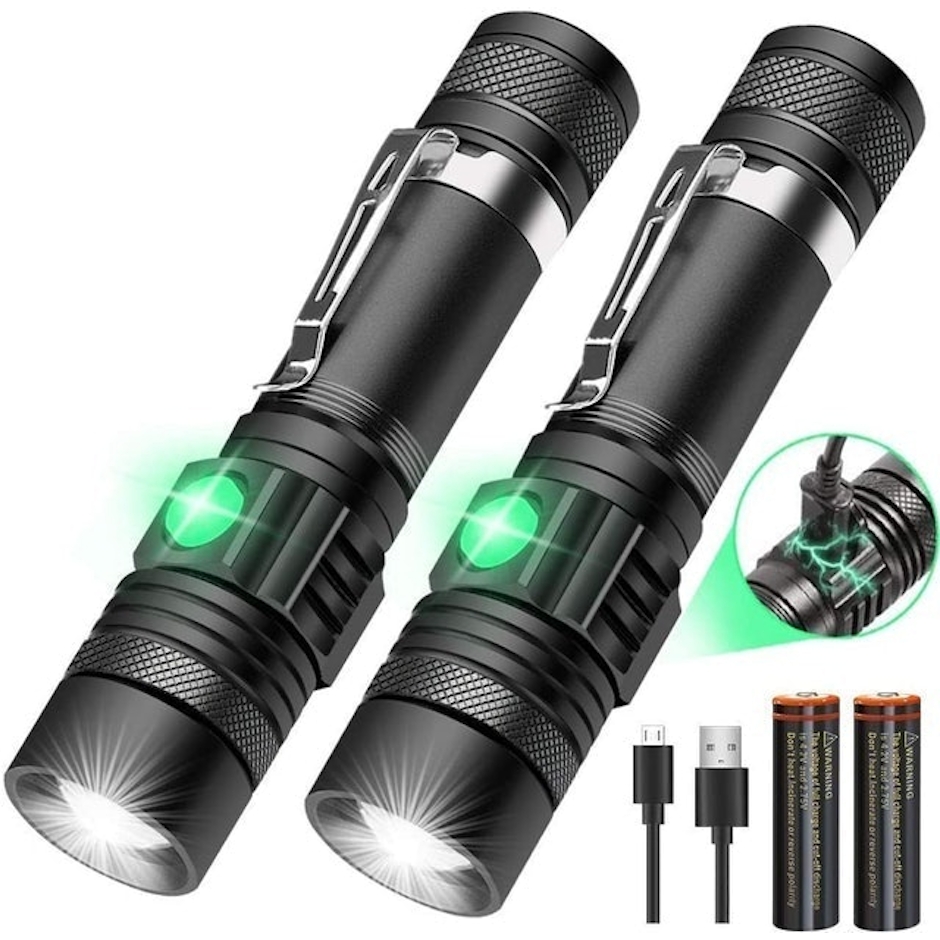 Hoxida LED Tactical Rechargeable and Waterproof Flashlight Image 1