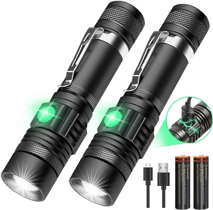 Hoxida LED Tactical Rechargeable and Waterproof Flashlight Image 1