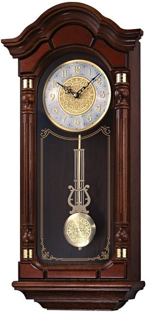 Oak Case Wall Clock 1