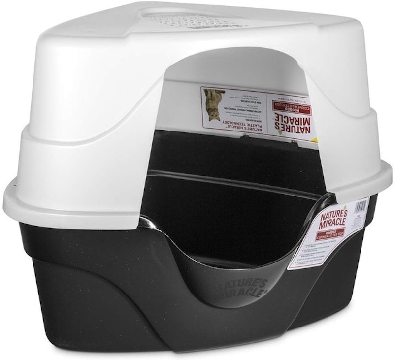 Advanced Hooded Corner Litter Box 1