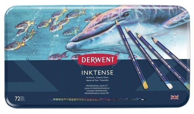 Derwent Colored Pencils, Inktense Ink Pencils (72 Count) 1