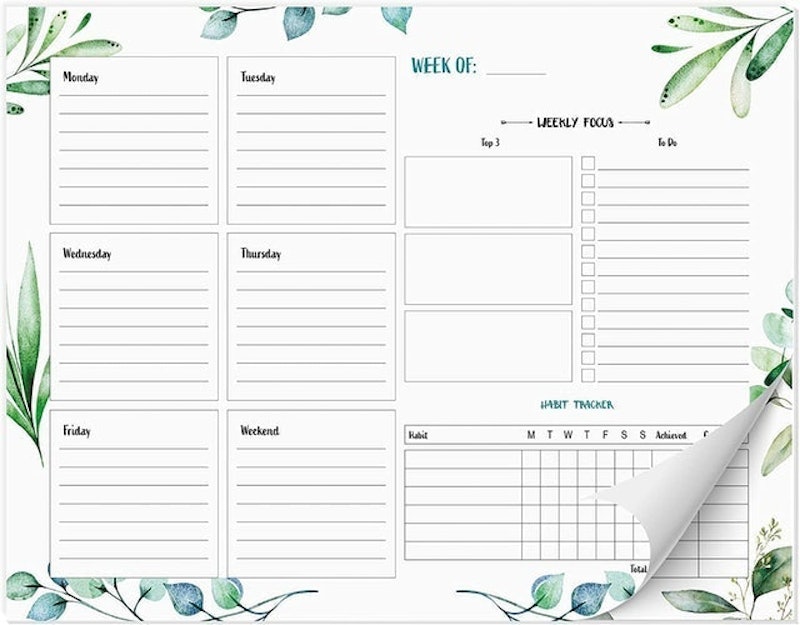 Weekly Planner Pad And Habit Tracker 1