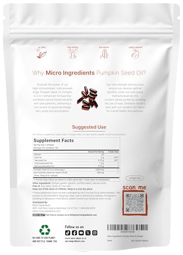 Pumpkin Seed Oil with Saw Palmetto Softgels 2