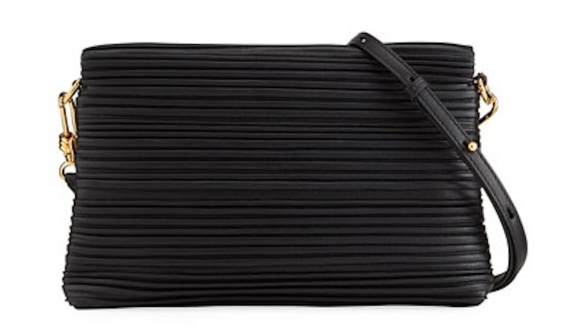 Adria Pleated Vegan Leather Clutch 1