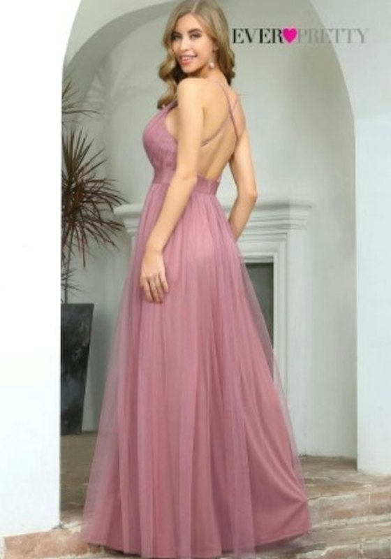 Crisscross Backless Mesh Cami Prom Dress 1