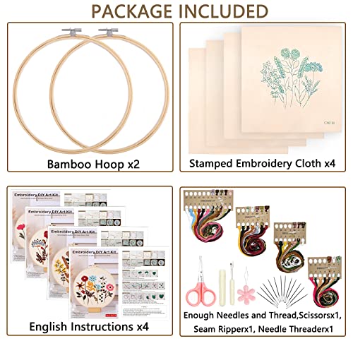 Flower Embroidery Kit for Beginners 2