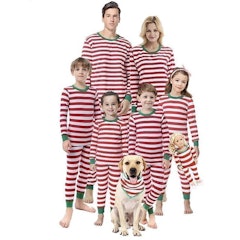 Matching Striped Christmas Pajamas