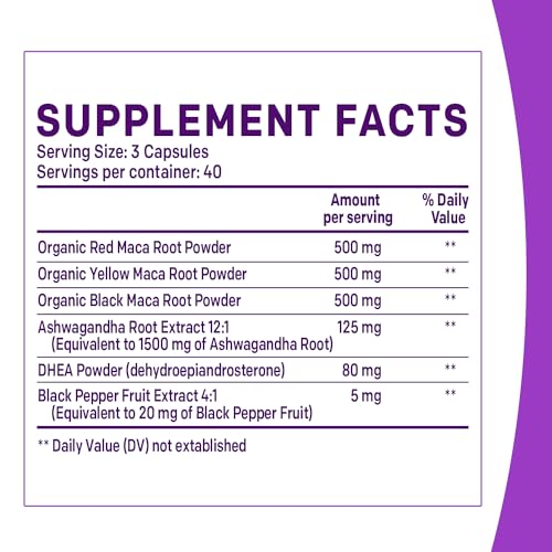 Maca Root Ashwagandha DHEA + Black Pepper 2