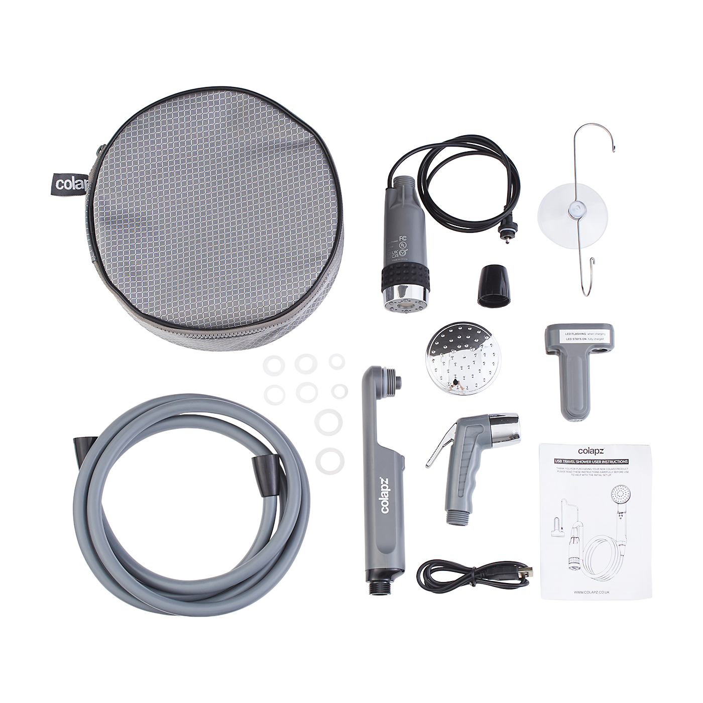 USB Rechargeable Camping Shower 8