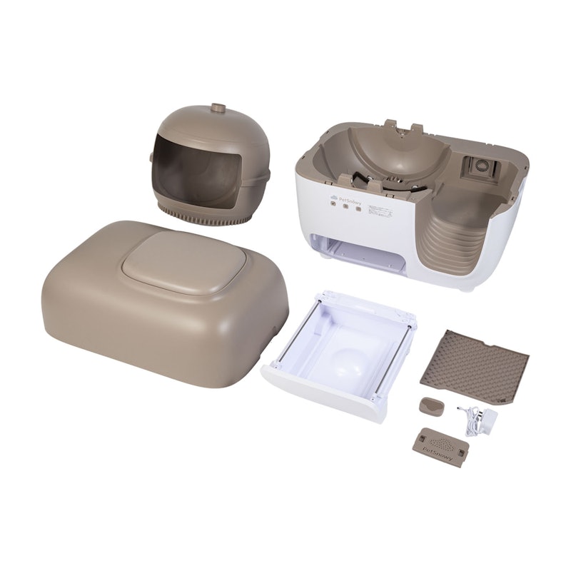 Snow+ Self Cleaning Litter Box white&brown 4