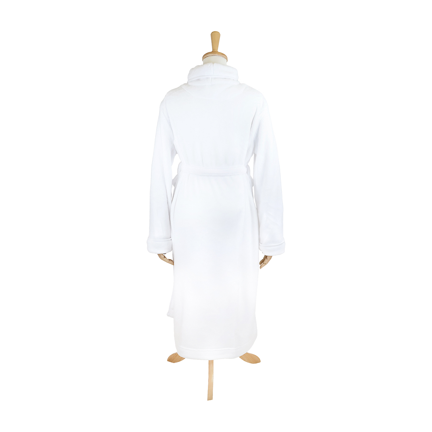 Luxurious Mens Shawl Collar Fleece Bathrobe Spa Robe 2