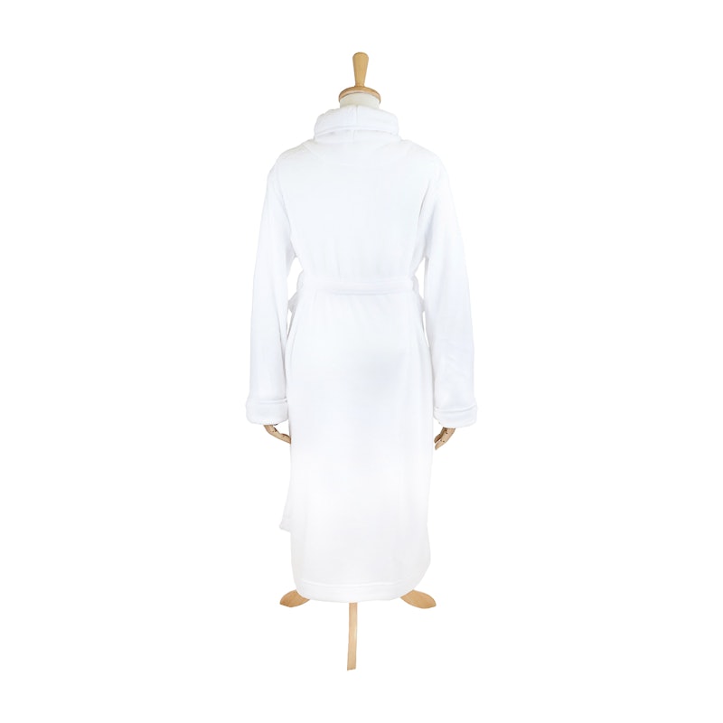 Luxurious Mens Shawl Collar Fleece Bathrobe Spa Robe 2