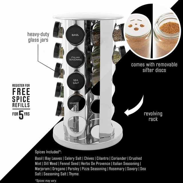 Revolving Countertop Spice Rack Tower Organizer 3