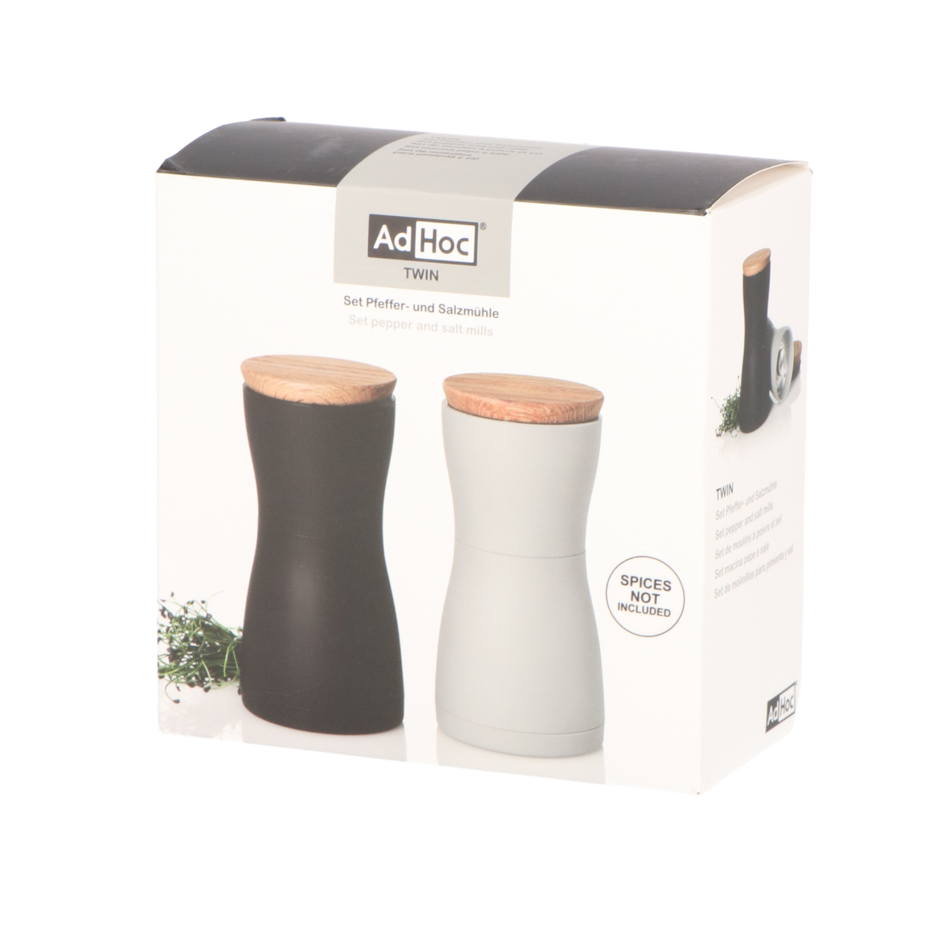 Twin Mill Salt and Pepper Grinder Set 6