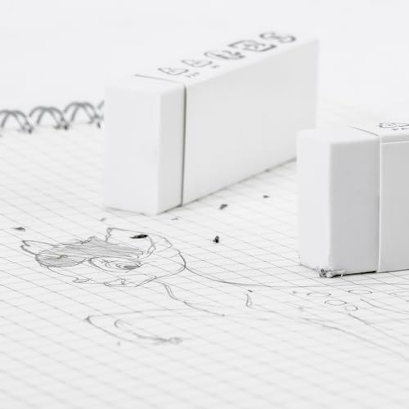 Amazon Basics Block White Eraser 2