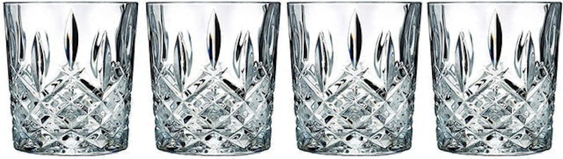 DiamondEtch Crystal Whiskey Glasses 1