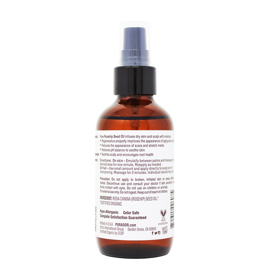 USDA Natural Organic 100% Rosehip Oil 4 oz 2