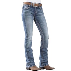Women's Jeans 90s Mid Rise Bootcut Jeans High Stretch