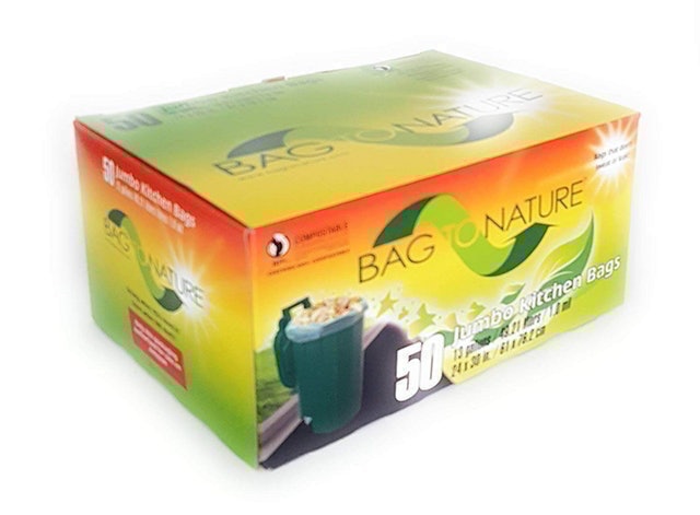 Bag to Nature 13-Gallon Compostable Tall Kitchen Bags (50 Count) 1