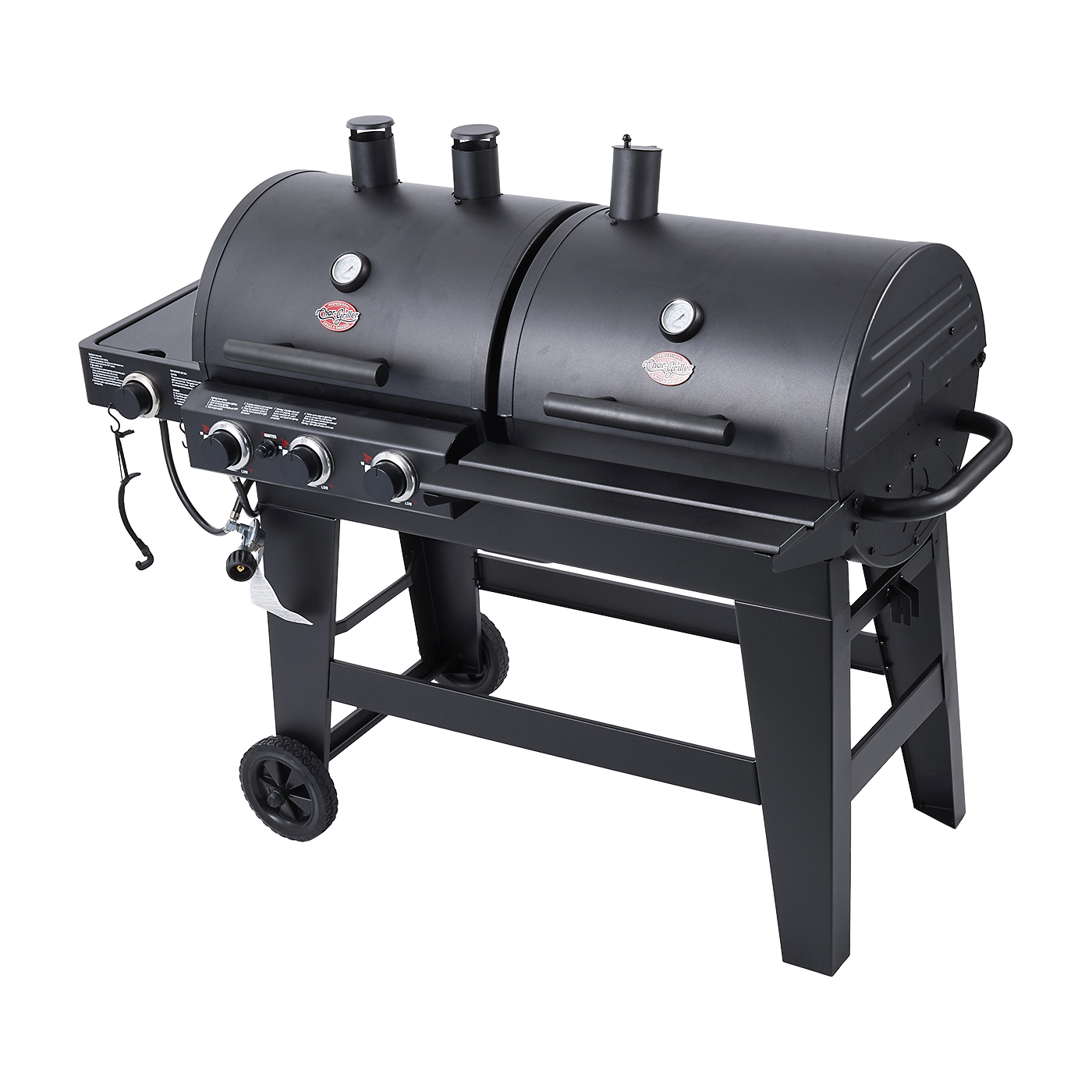 Double Play 3-Burner Gas and Charcoal Grill 1