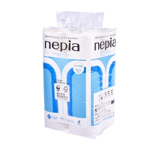 Nepia Premium Soft Single-Ply 60m 12 Rolls 1