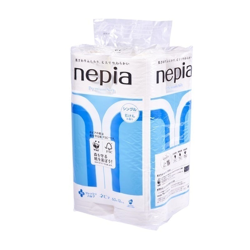 Nepia Premium Soft Single-Ply 60m 12 Rolls 1