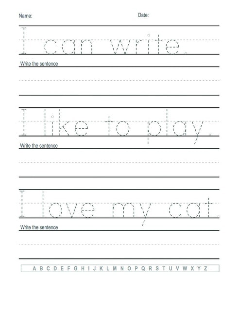 Handwriting Practice Workbook 4
