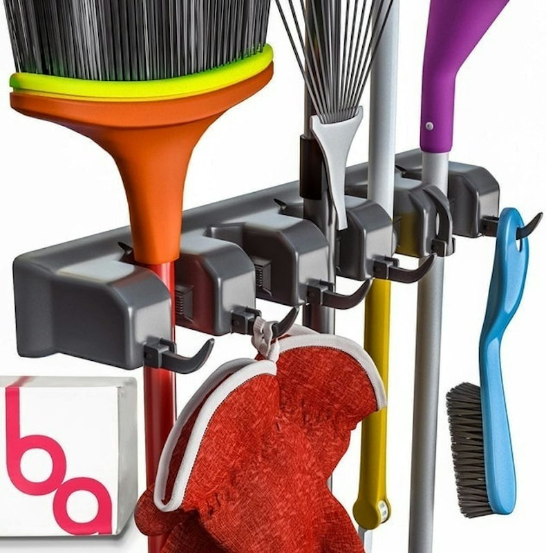 Broom Holder and Garden Tool Organizer 1
