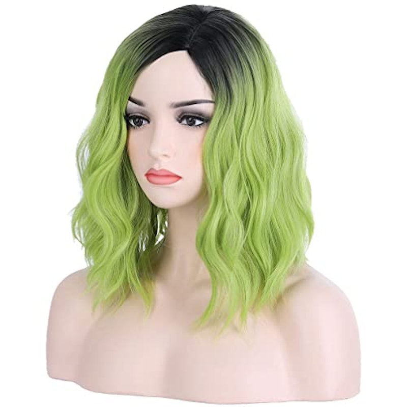 14 Inches Ombre Green Wig 1