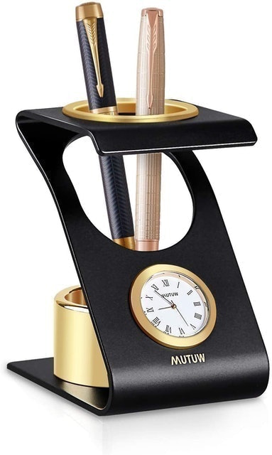 Round Clock Pencil Holder 1