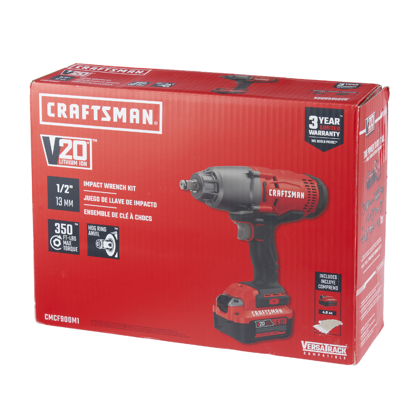 V20 Cordless 1/2-in Impact Wrench Kit (1 Battery) 3