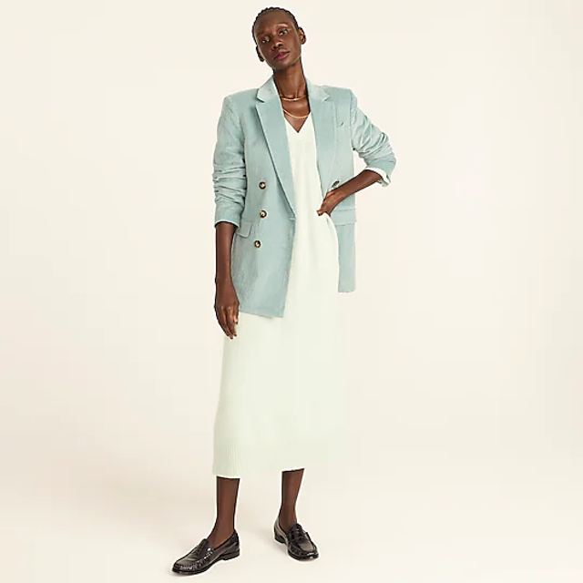 Double-breasted blazer in Italian corduroy 2