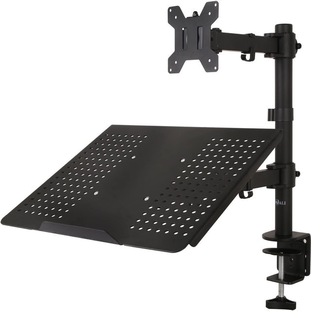 Monitor Desk Mount With Laptop Tray 1