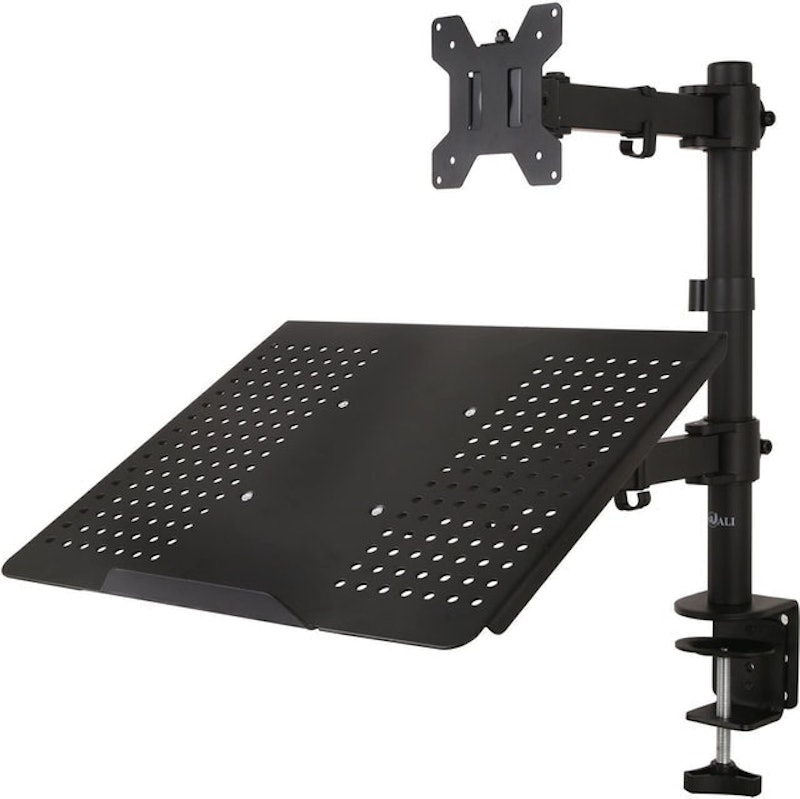Monitor Desk Mount With Laptop Tray 1