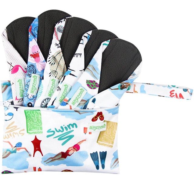 Wegreeco Bamboo Reusable Sanitary Pads (Set of 5) 1