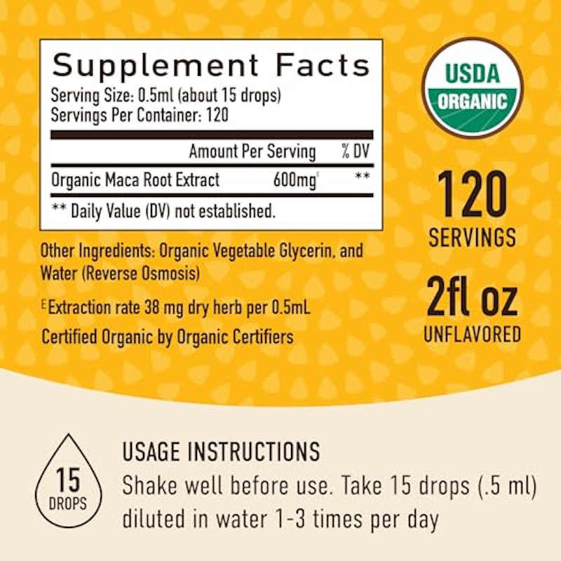 Organic Maca Root Liquid Drops 2