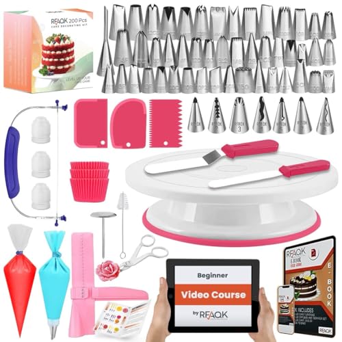200PCs Cake Decorating Kit for Beginners 1