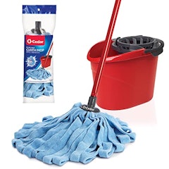 QuickWring™ Bucket & Microfiber Cloth Mop System
