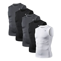 5 Pack Men's Athletic Compression Shirts