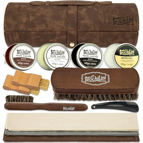 Shoe Shine Kit - 12PC Set w/Leather Shoe Polish Kit 1
