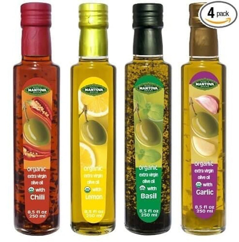 Mantova Flavored Extra Virgin Olive Oil Variety Pack: Garlic, Basic, Chili Lemon 1