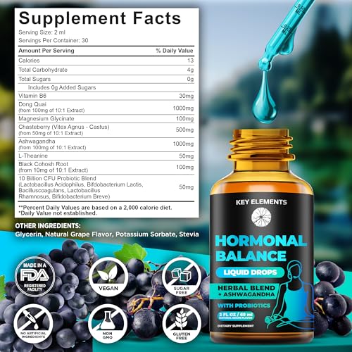 Liquid Hormone Balance Supplements for Women & PMS Relief 2